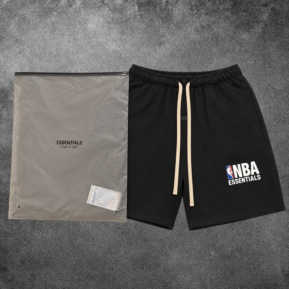 Fear of God Essentials NBA Sweat Shorts Mens XL Black Fleece NWT Streetwear
